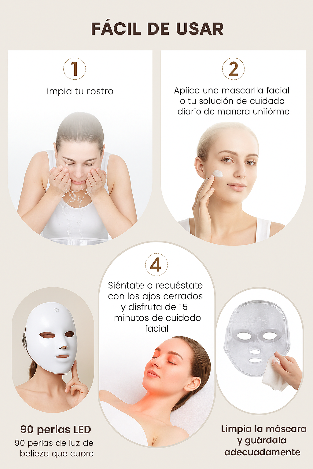 MÁSCARA FACIAL LED LUMIGLOW™