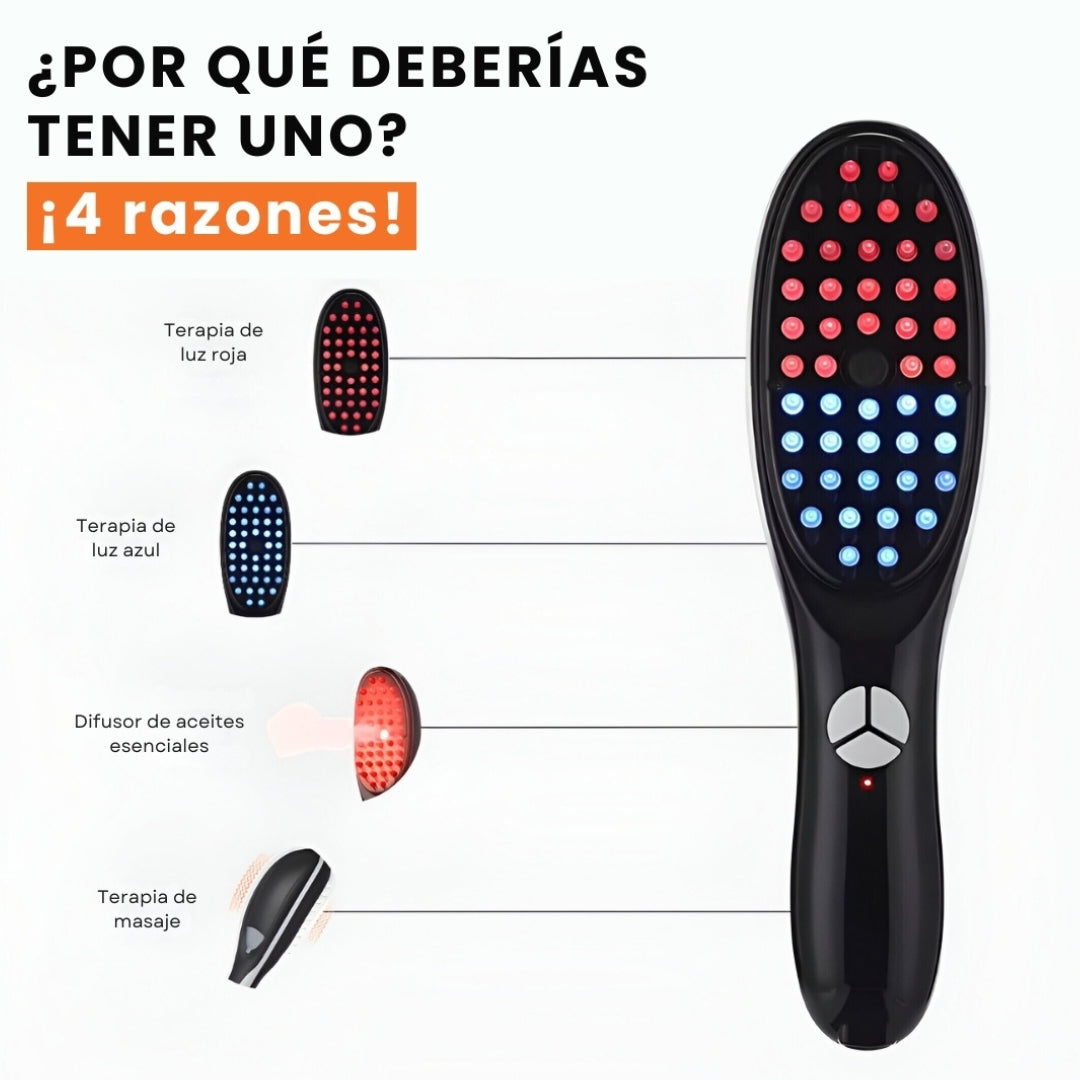 PEINE MASAJEADOR ESTIMULANTE CRECIMIENTO DE CABELLO LUMIBRUSH ®